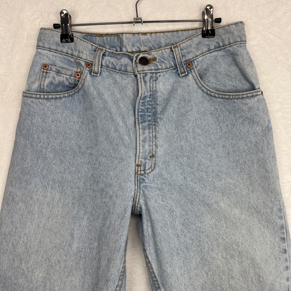 Vintage 90's Levi's 17550 Jeans Women's Light Wash Made in USA 11M 29x27.5 Read - Picture 9 of 16